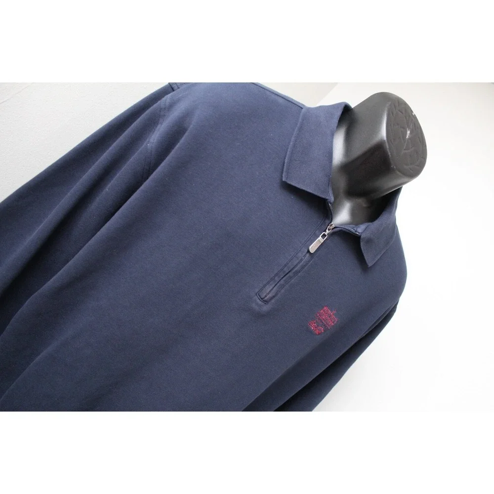 Booby Jones Coca-Cola Tour Championship Zip Neck Polo‎ Sweater Navy Pima Mens XL